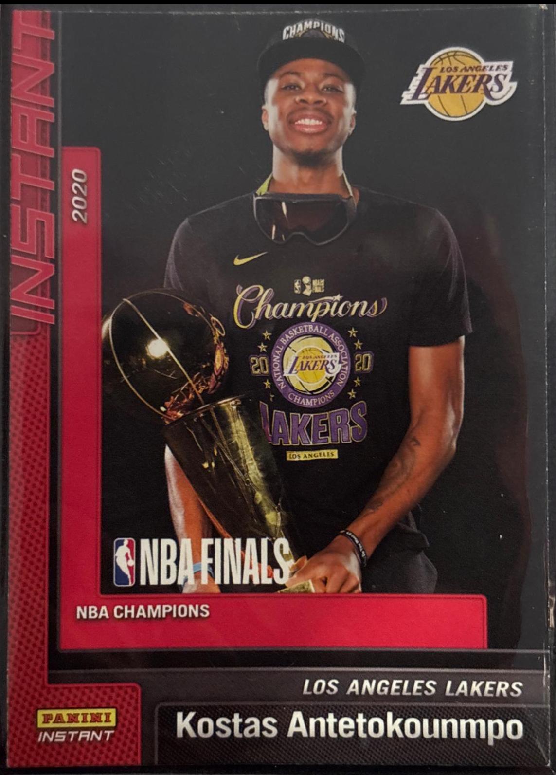 Kostas Antetokounmpo #2 Basketball Cards 2019 Panini Instant Lakers NBA Champions