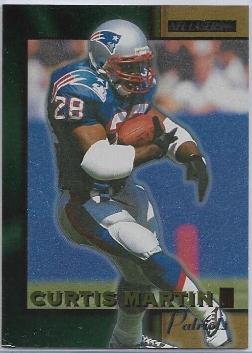 Curtis Martin #9 Football Cards 1996 Panini Score Board NFL Lasers