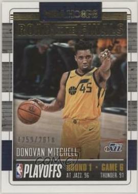 Donovan Mitchell #43 Basketball Cards 2018 Panini Hoops Road to the Finals