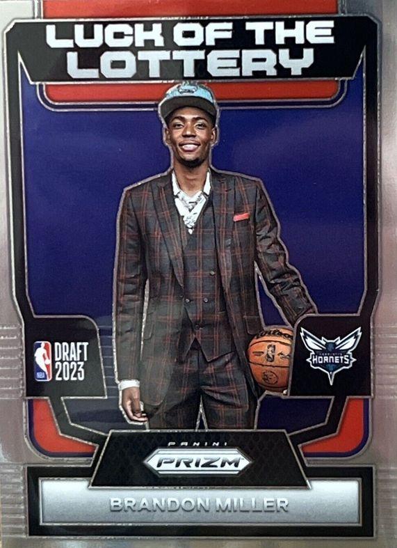 Brandon Miller #13 Basketball Cards 2023 Panini Prizm Luck of the Lottery