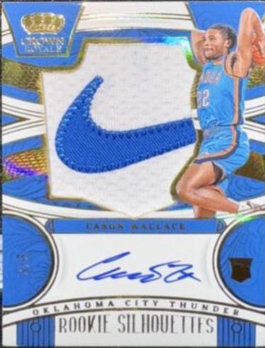 Cason Wallace #4 Basketball Cards 2023 Panini Crown Royale Rookie Autograph