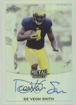 De'Veon Smith #BA-DVS 2017 Leaf Metal Draft Autographs Football