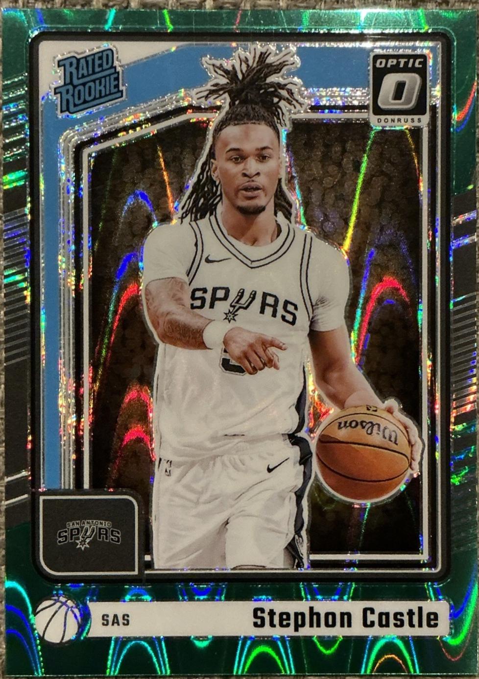 2024 Panini Donruss Optic Stephon Castle [Green Seismic] #254 card