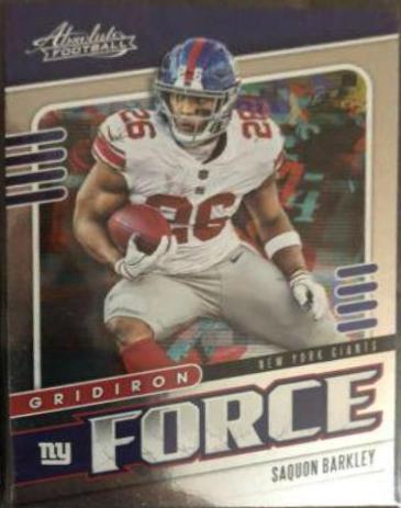 Saquon Barkley #14 Football Cards 2019 Panini Absolute Gridiron Force