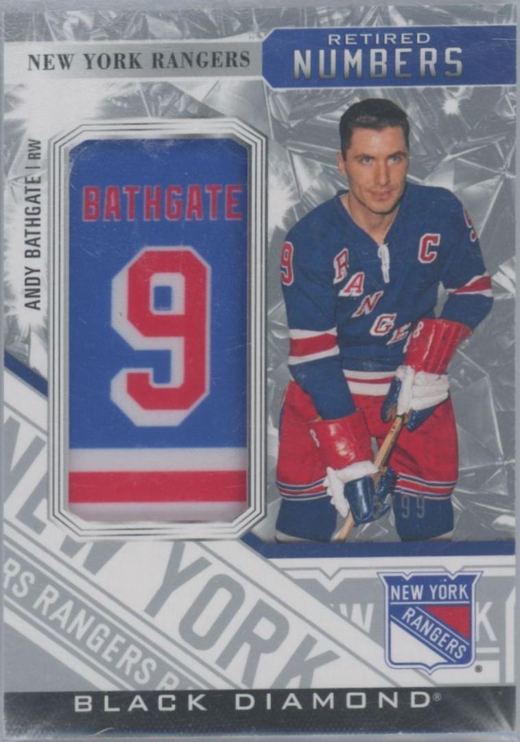 Andy Bathgate #RRNP-AB 2023 Upper Deck Black Diamond Ranger Retired Number Patch Hockey