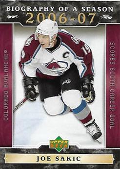 Joe Sakic #BOS14 Hockey Cards 2006 Upper Deck Biography of A Season
