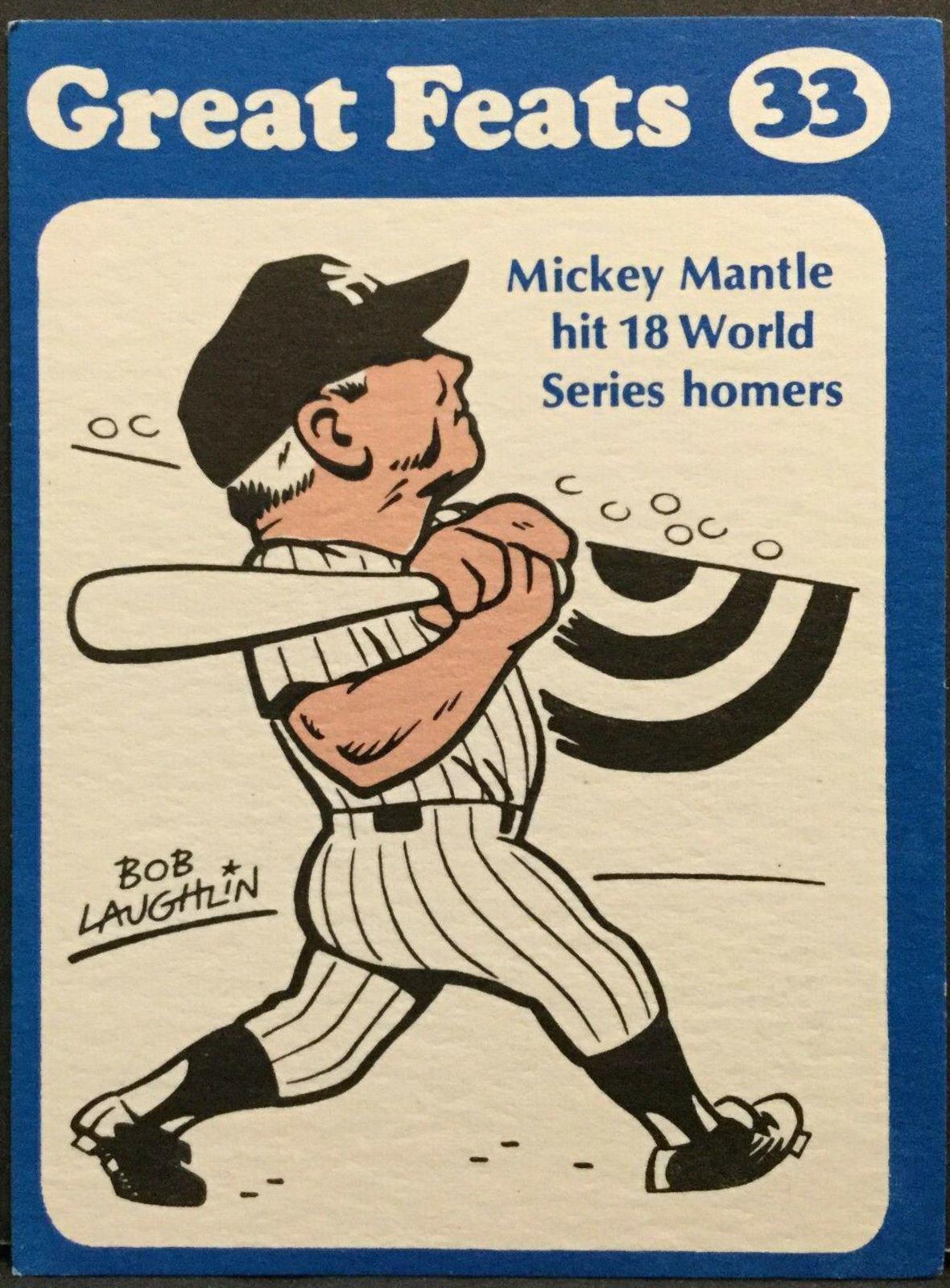 Mickey Mantle #33 1972 Laughlin Great Feats Baseball