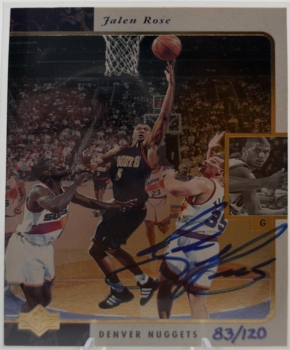 Jalen Rose #37 2000 Sp Authentic Buyback Autograph Basketball