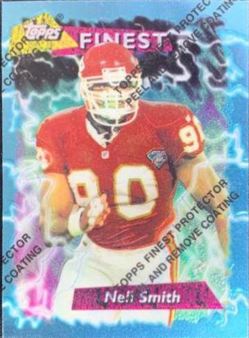Neil Smith #7 Football Cards 1995 Topps Finest