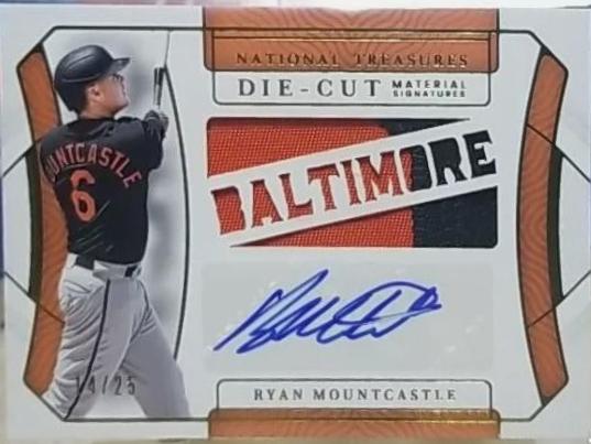 Ryan Mountcastle #DCMS-RM Baseball Cards 2022 Panini National Treasures Die Cut Material Signatures