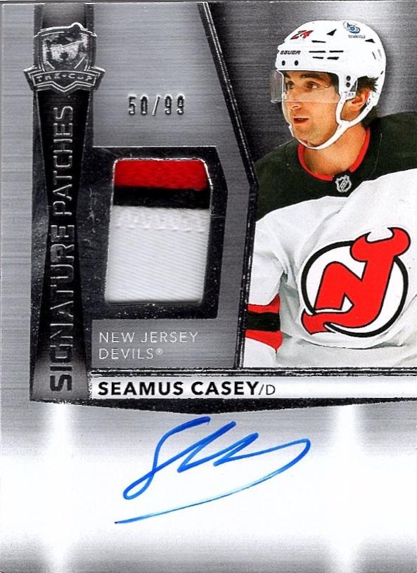 Seamus Casey #SP-CA 2024 Upper Deck The Cup Signature Patch Hockey