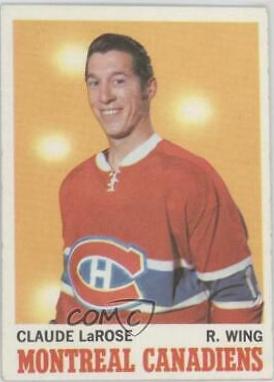 Claude Larose #56 1970-71 Topps Hockey