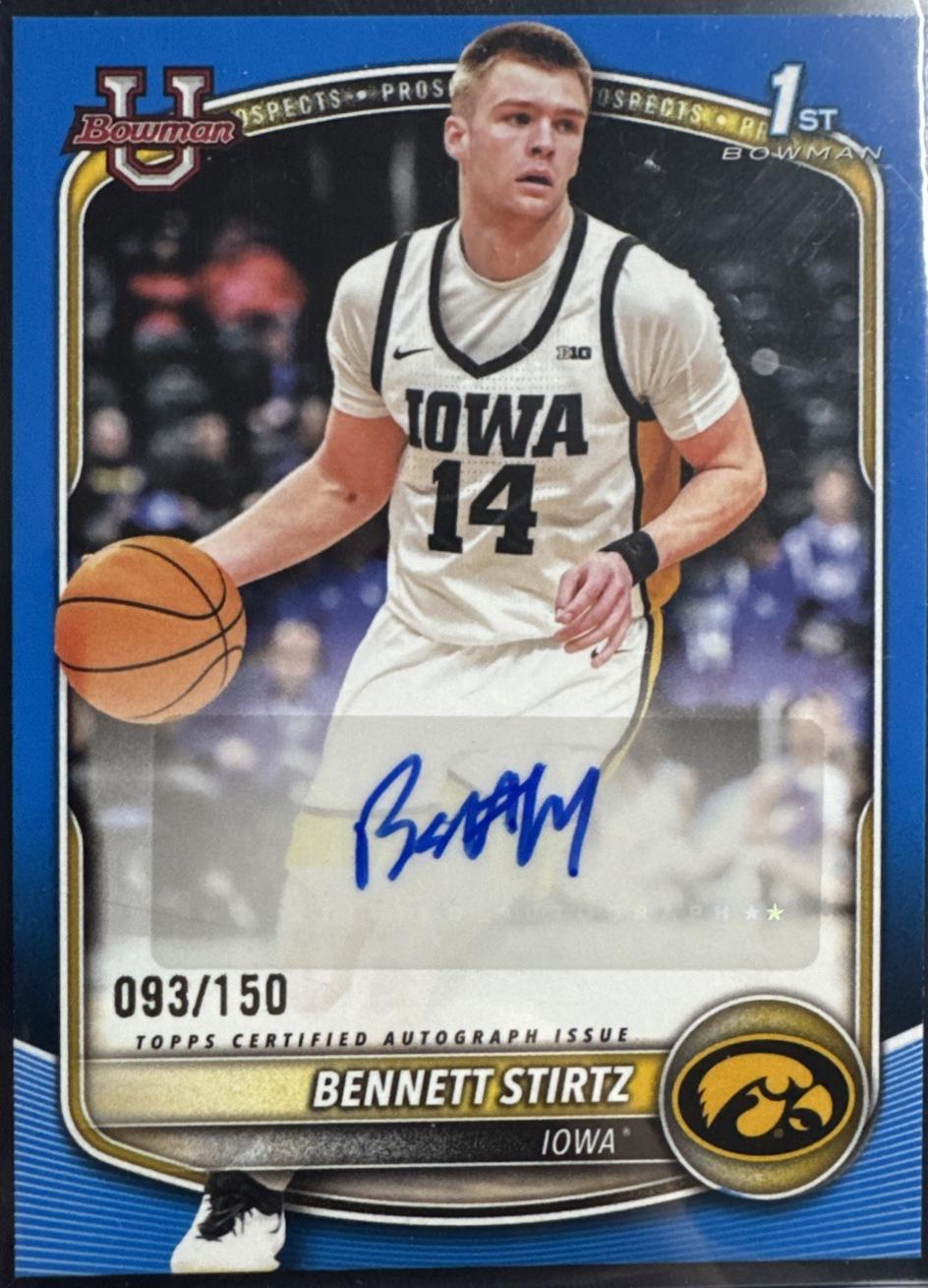 Bennett Stirtz #PA-BT 2025-26 Bowman Basketball Paper Prospects Retail Autographs