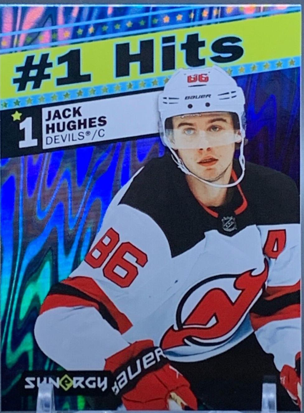Jack Hughes #1H-9 Hockey Cards 2024 Upper Deck Synergy Number 1 Hit