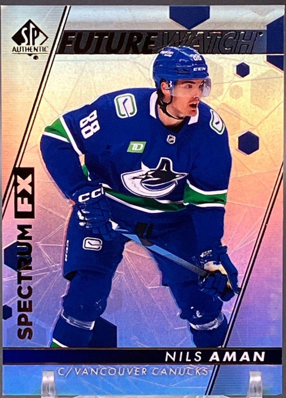 Nils Aman #S-51 2022-23 SP Authentic Hockey Spectrum FX