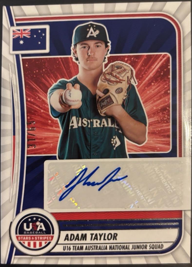 Adam Taylor #AUS-AT 2025 Panini Stars & Stripes Baseball Australia U-16 National Team Signatures