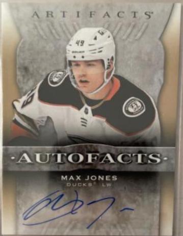 Max Jones #AF-MJ Hockey Cards 2021 Upper Deck Artifacts Auto Facts