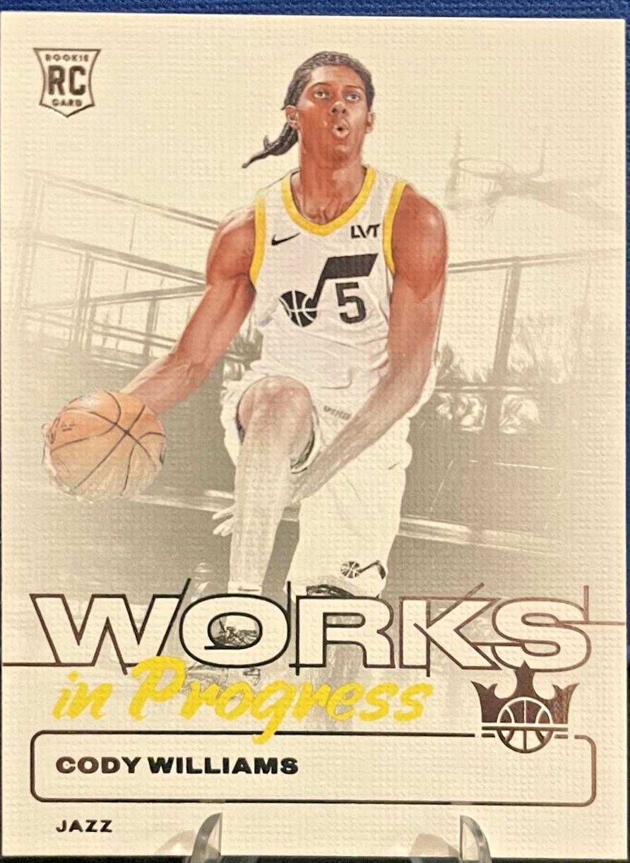 Cody Williams #1 Basketball Cards 2024 Panini Court Kings Works in Progress