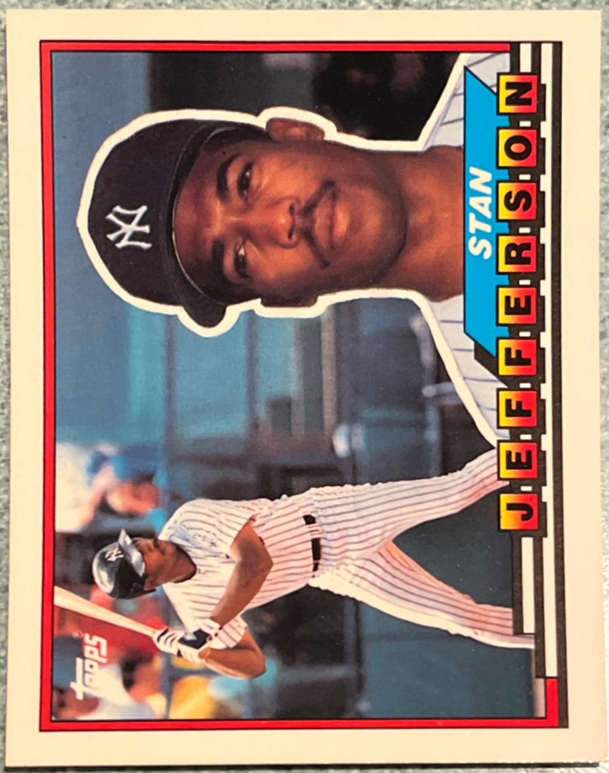 Stan Jefferson #165 Baseball Cards 1989 Topps Big