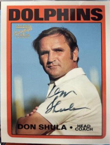 Don Shula #2 Football Cards 1997 Topps Hall of Fame Autograph
