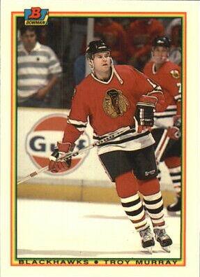 Troy Murray #13 Hockey Cards 1990 Bowman Tiffany