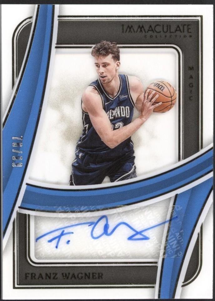 Franz Wagner #28 Basketball Cards 2023 Panini Immaculate Shadowbox Signatures