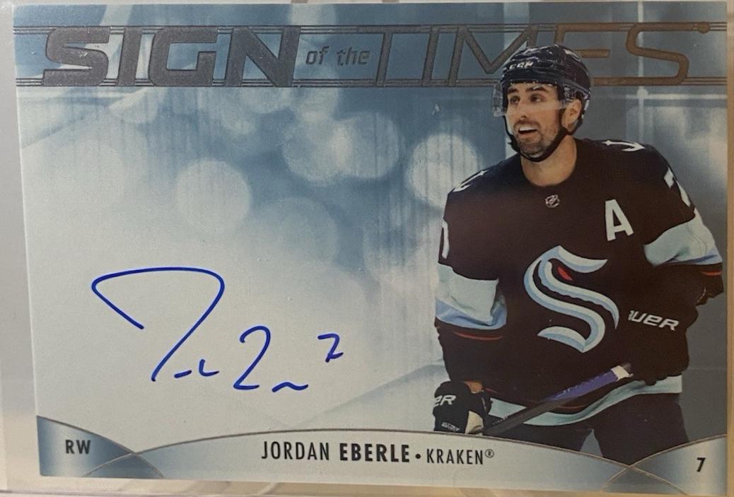 Jordan Eberle #SOTT-EB Hockey Cards 2023 SP Authentic Sign of the Times