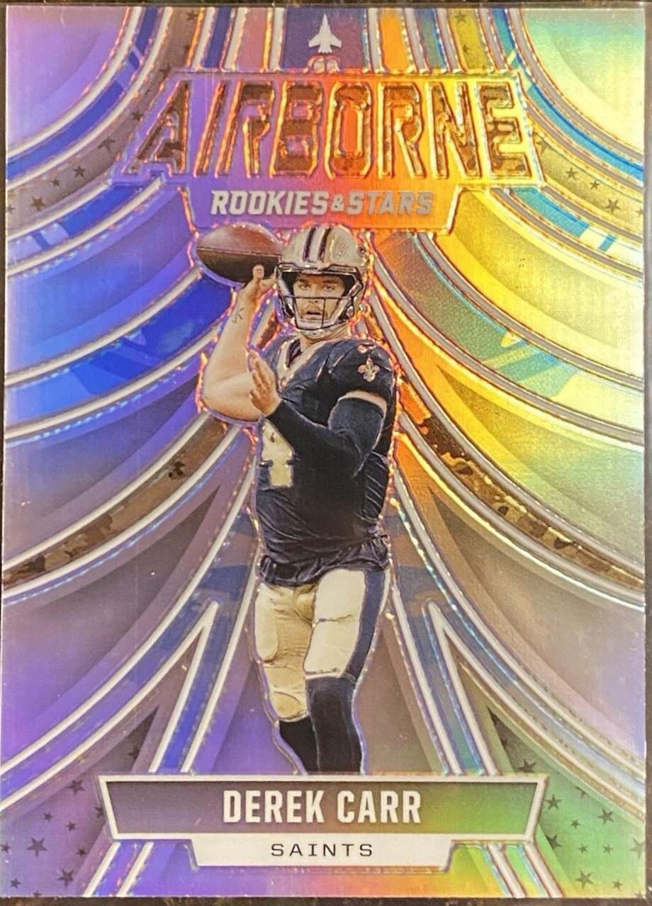 Derek Carr #A-DCR Football Cards 2024 Panini Rookies & Stars Airborne Silver