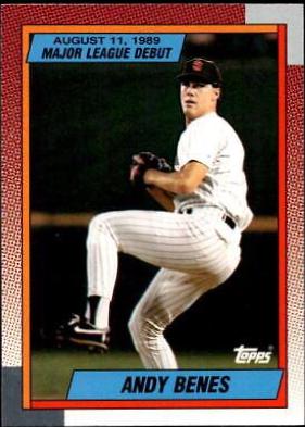Andy Benes #15 Baseball Cards 1990 Topps Major League Debut