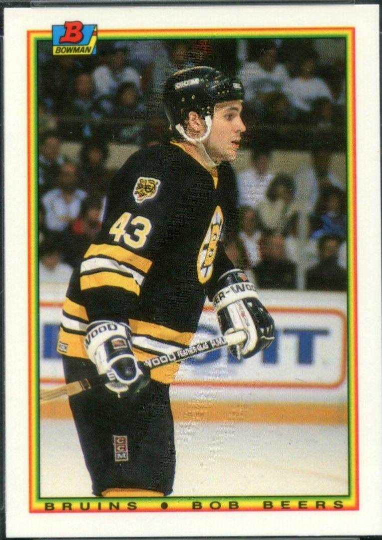 Bob Beers #34 Hockey Cards 1990 Bowman Tiffany