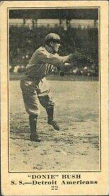 'Donie' Bush #22 Baseball Cards 1916 M101 4 Sporting News