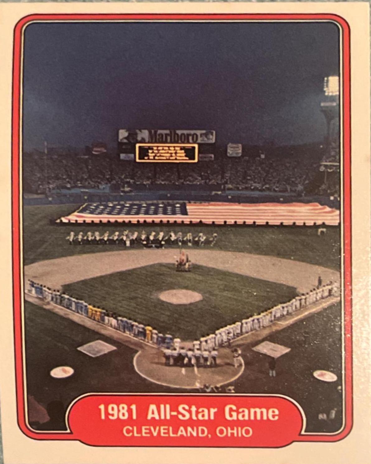 1981 All-Star Game #628 Baseball Cards 1982 Fleer