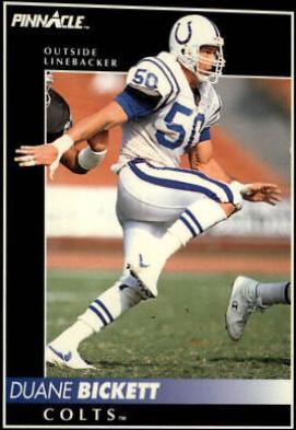Duane Bickett #27 Football Cards 1992 Pinnacle