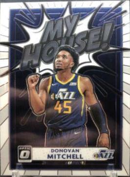 Donovan Mitchell #10 Basketball Cards 2020 Panini Donruss Optic My House