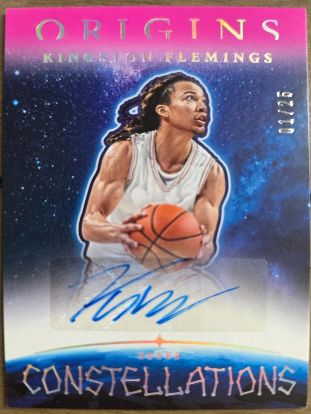 Kingston Flemings #21 2025 Panini Origins Constellations Signature Basketball