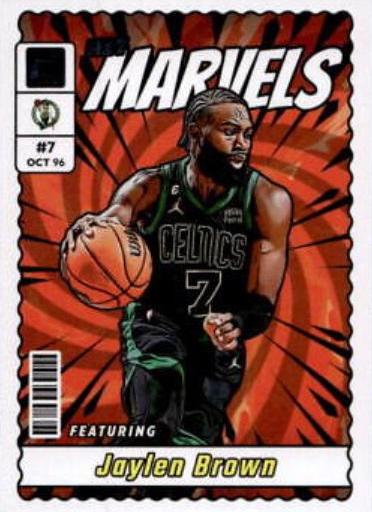 Jaylen Brown #4 Basketball Cards 2023 Panini Donruss Net Marvels