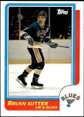 Brian Sutter #72 1986-87 Topps Hockey