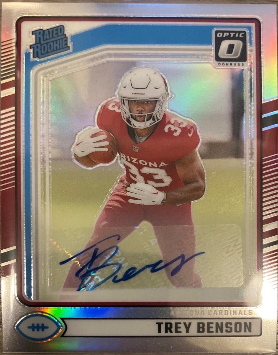 Trey Benson #326 Football Cards 2024 Panini Donruss Optic Rated Rookie Preview Autograph