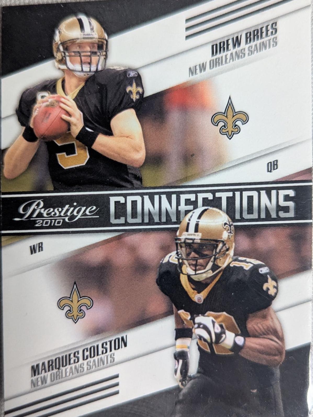 Drew Brees / Marques Colston #9 Football Cards 2010 Panini Prestige Connections