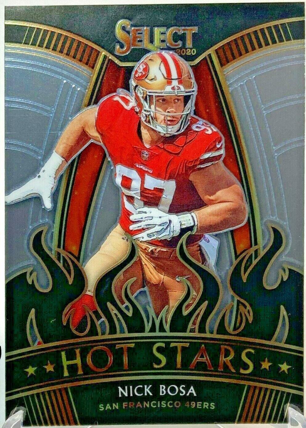 Nick Bosa #8 Football Cards 2020 Panini Select Hot Stars