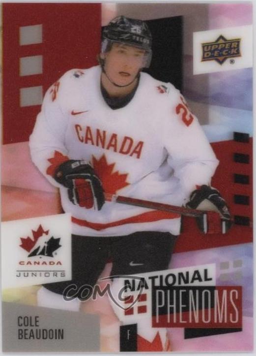 Cole Beaudoin #NP-11 2025 Upper Deck Team Canada Juniors National Phenoms Hockey
