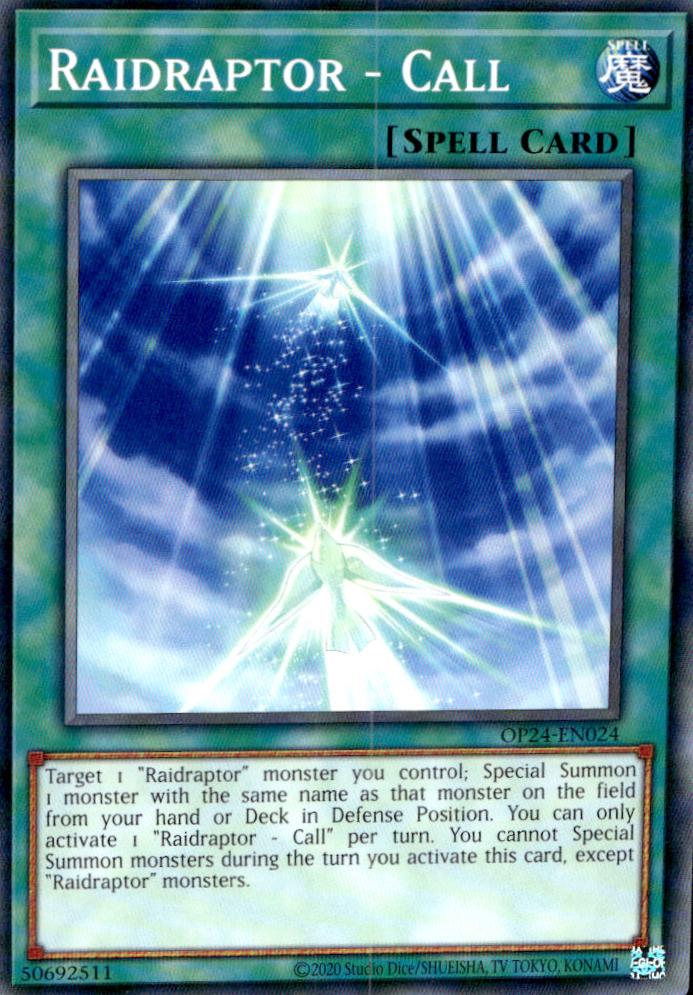 Raidraptor - Call OP24-EN024 YuGiOh OTS Tournament Pack 24
