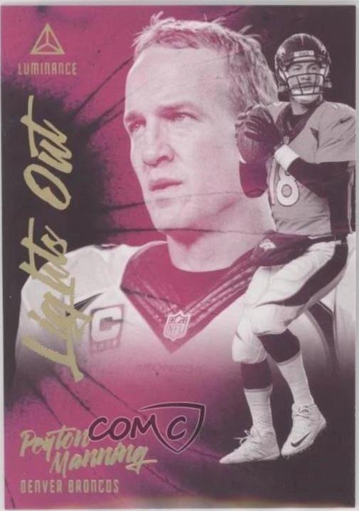 Peyton Manning #LO20 Football Cards 2020 Panini Luminance Lights Out