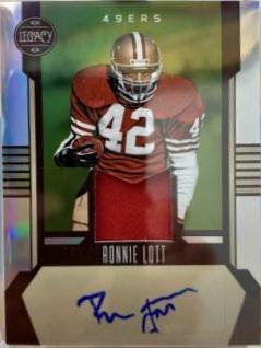 Ronnie Lott #LPA-RL Football Cards 2023 Panini Legacy Patch Autographs