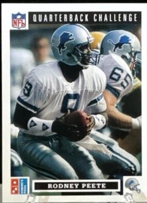 Rodney Peete #8 Football Cards 1991 Upper Deck Domino's Quarterbacks