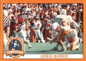 Greg Burke #27 Football Cards 1990 Tennessee Volunteers Centennial