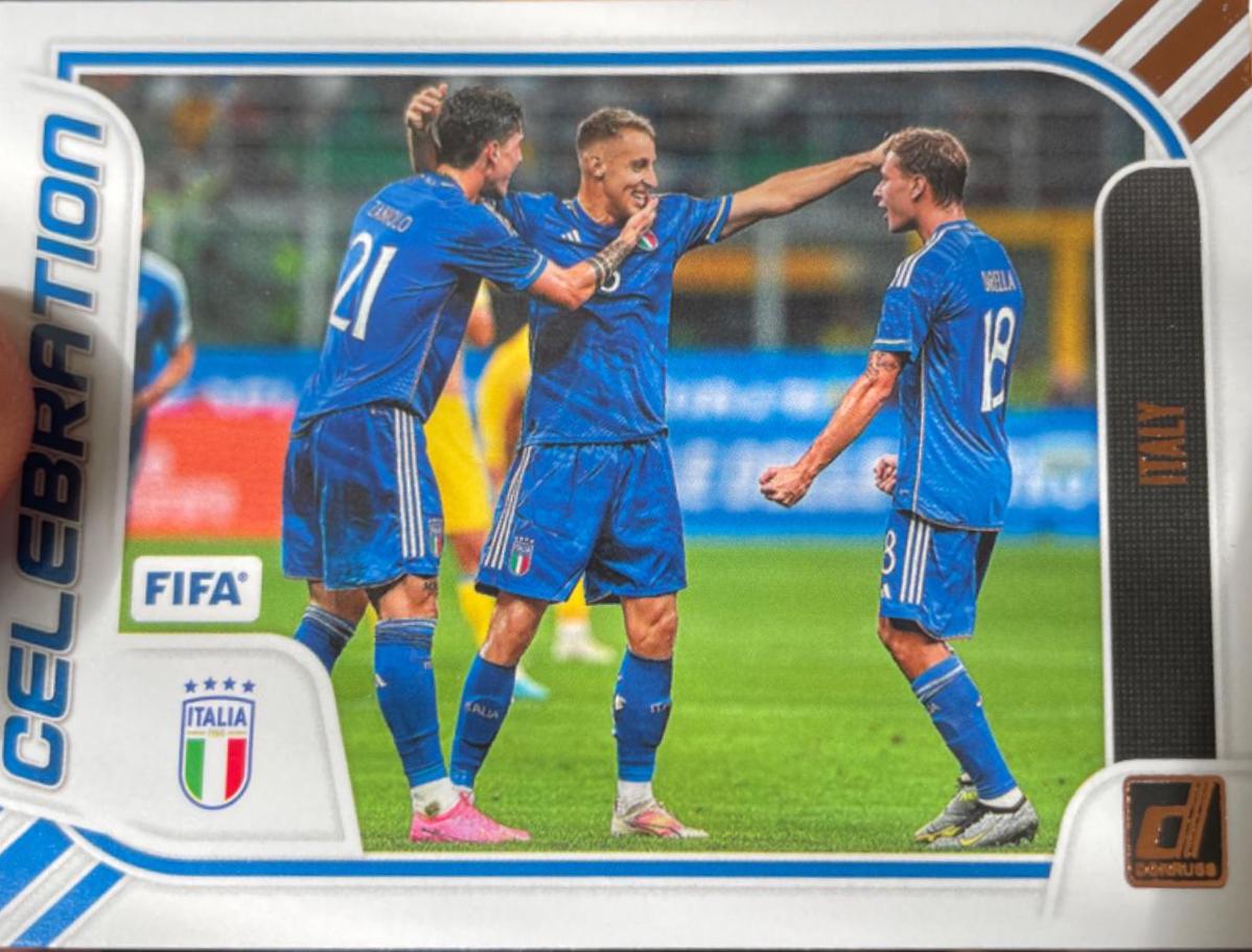 Davide Frattesi #24 Soccer Cards 2023 Panini Donruss Celebration