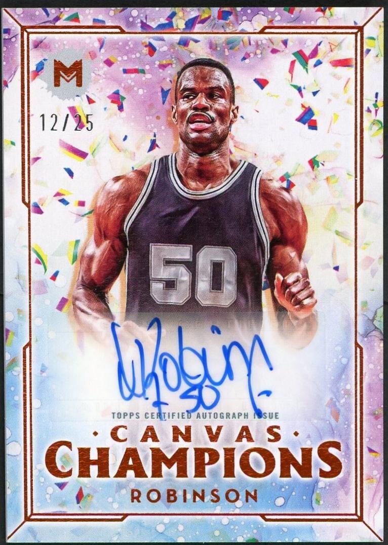 David Robinson #CCA-DR Basketball Cards 2023 Topps Motif Canvas Champions Autograph