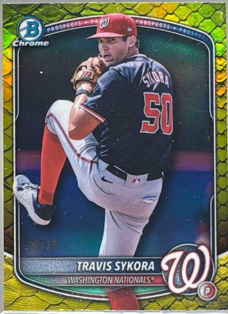 Travis Sykora [Yellow Reptilian Refractor] #BDC-137