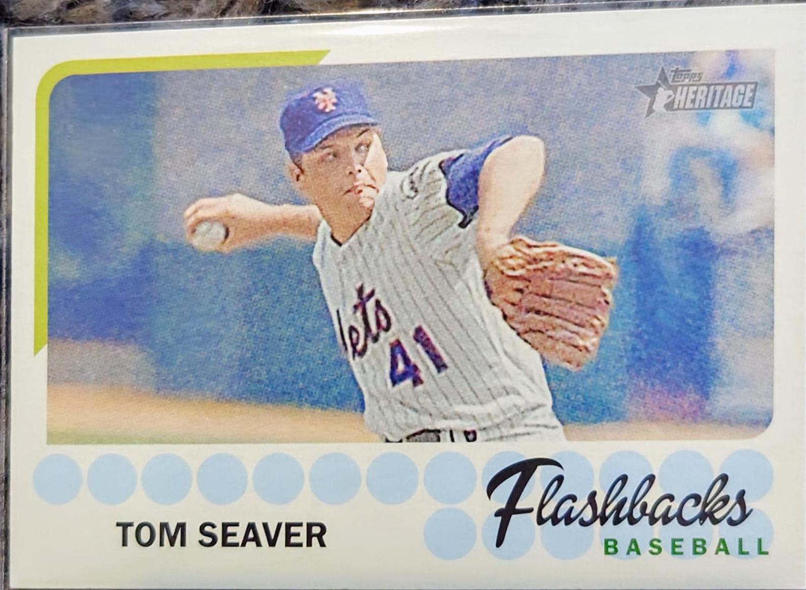 2016 Topps Heritage Baseball Flashbacks Tom Seaver #BF-TS Baseball Cards 2016 Topps Heritage Baseball Flashbacks